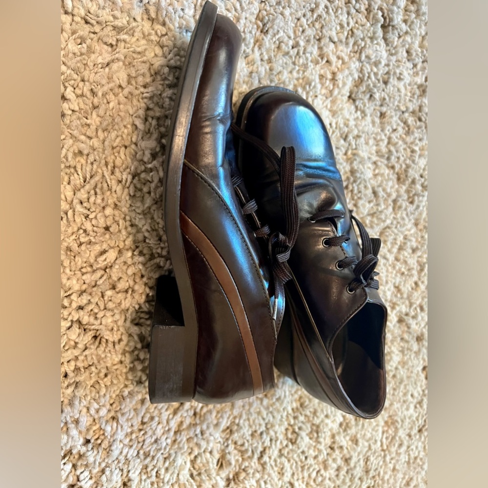Arnold Churgin Chocolate Brown and Tan Oxfords Size 38